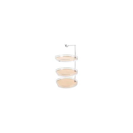 Kessebohmer D-Shape 3 Shelf 32 to 36-1/2H Champagne Maple Twister Lazy Susan Set 2500620103